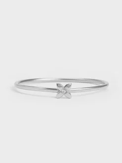 Felicity Flower-Motif Crystal Bangle
