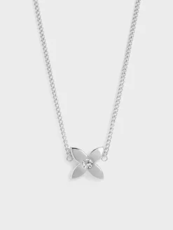 Felicity Flower-Motif Crystal Necklace
