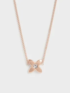 Felicity Flower-Motif Crystal Necklace