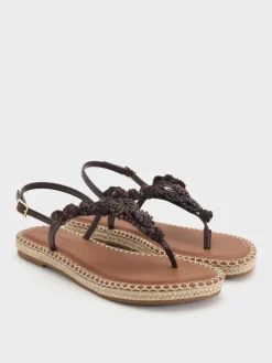 Flower Espadrille Thong Sandals