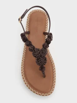 Flower Espadrille Thong Sandals