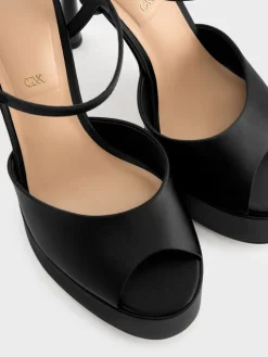Francesca Peep-Toe Platform Heels
