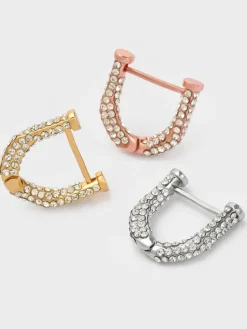 Gabine Crystal Huggie Earrings