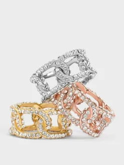 Gabine Crystal Interlinked Ring