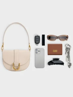 Gabine Leather Saddle Bag