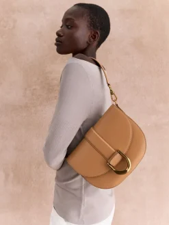 Gabine Leather Saddle Bag