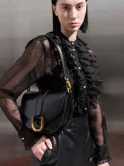 Gabine Leather Saddle Bag