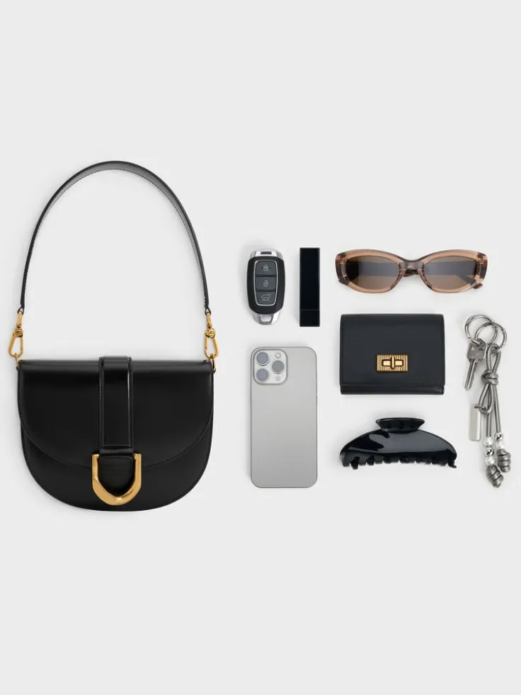 Gabine Leather Saddle Bag