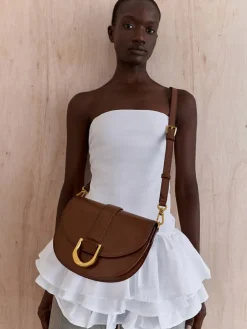 Gabine Leather Saddle Bag