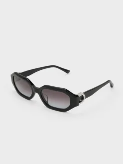 Gabine Swarovski Crystal Oval Sunglasses