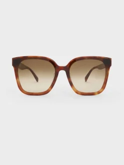 Gabine Tortoiseshell Oversized Butterfly Sunglasses