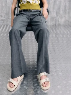 Gem-Buckle Double-Strap Sandals