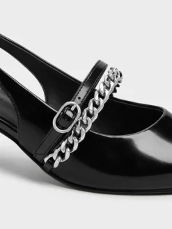 Georgie Chain Slingback Kitten Heels