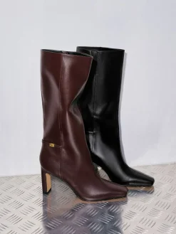 Georgina Leather Knee-High Boots