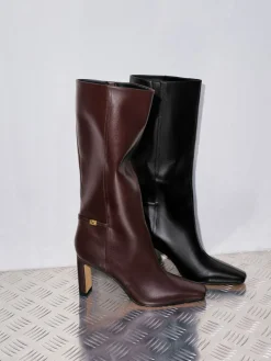 Georgina Leather Knee-High Boots