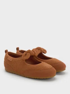 Girls' Corduroy & Faux Suede Mary Jane Flats