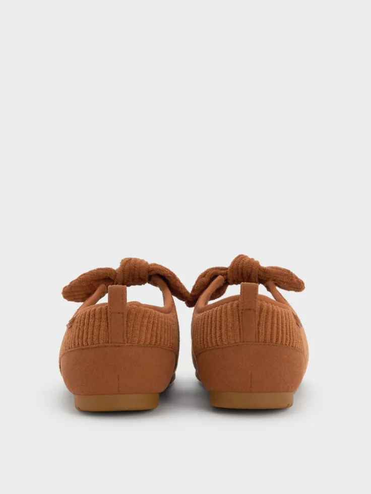 Girls' Corduroy & Faux Suede Mary Jane Flats