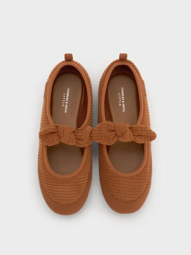 Girls' Corduroy & Faux Suede Mary Jane Flats