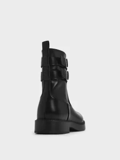Girls' Double Buckle-Strap Ankle Boots