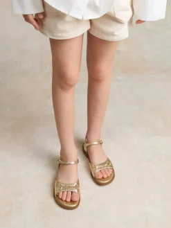Girls' Erinna Metallic-Accent Sandals