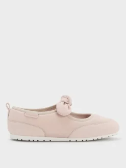 Girls' Faux Suede Mary Jane Flats