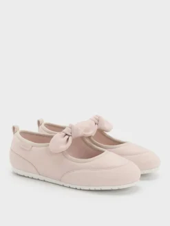 Girls' Faux Suede Mary Jane Flats