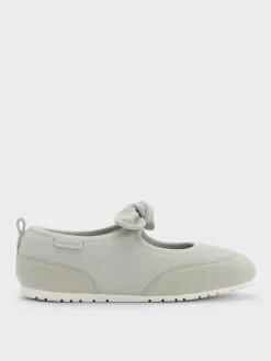 Girls' Faux Suede Mary Jane Flats