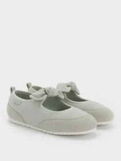 Girls' Faux Suede Mary Jane Flats