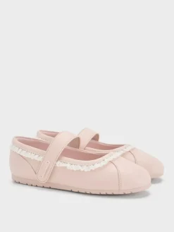 Girls' Lace-Trim Mary Jane Sneakers