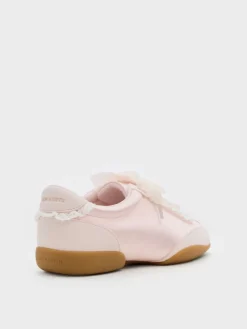 Girls' Lace-Trim Sneakers