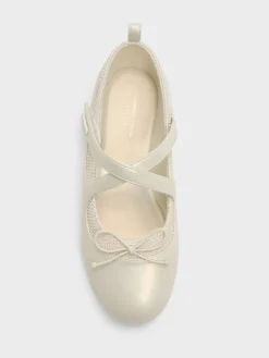 Girls' Pearlescent Crossover Mary Jane Sneakers