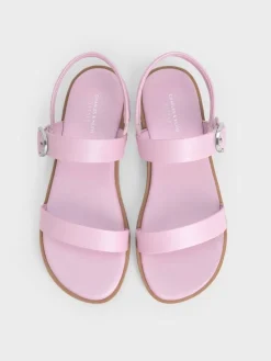 Girls' Pearlescent Crystal Slingback Sandals