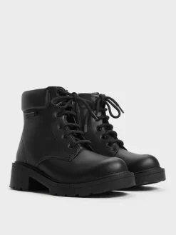 Girls' Ridged-Sole Ankle Boots