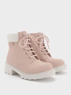 Girls' Ridged-Sole Ankle Boots
