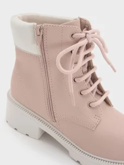 Girls' Ridged-Sole Ankle Boots