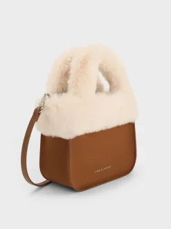 Girls' Wendy Faux Fur Tote Bag