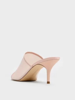 Glittered Mesh Heeled Mules