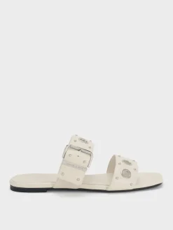 Grommet Buckled Slides