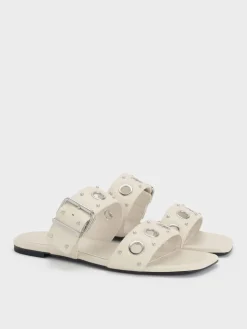 Grommet Buckled Slides