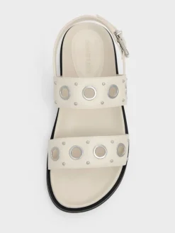 Grommet Slingback Sandals