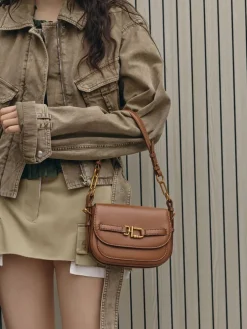 Gwynne Metallic-Accent Crossbody Bag