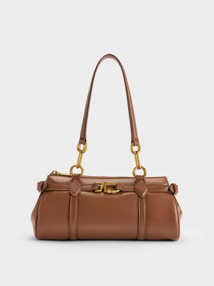 Gwynne Metallic-Accent Elongated Shoulder Bag