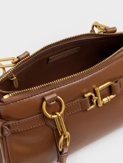 Gwynne Metallic-Accent Elongated Shoulder Bag