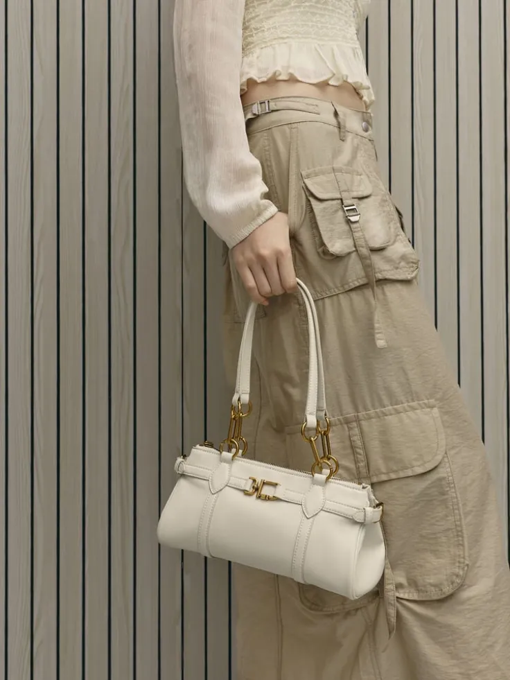 Gwynne Metallic-Accent Elongated Shoulder Bag