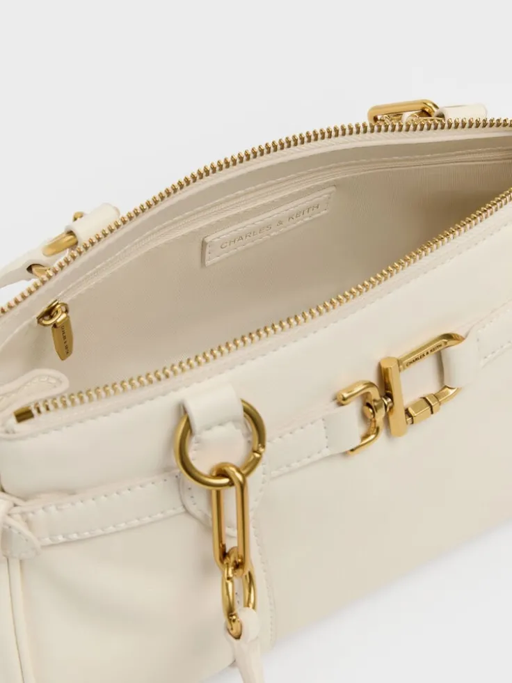 Gwynne Metallic-Accent Elongated Shoulder Bag