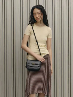 Gwynne Metallic-Accent Saddle Bag