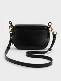 Gwynne Metallic-Accent Saddle Bag