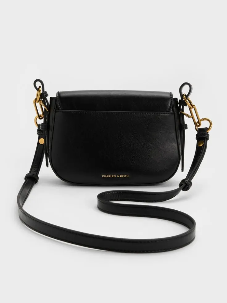 Gwynne Metallic-Accent Saddle Bag
