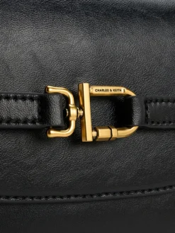 Gwynne Metallic-Accent Saddle Bag