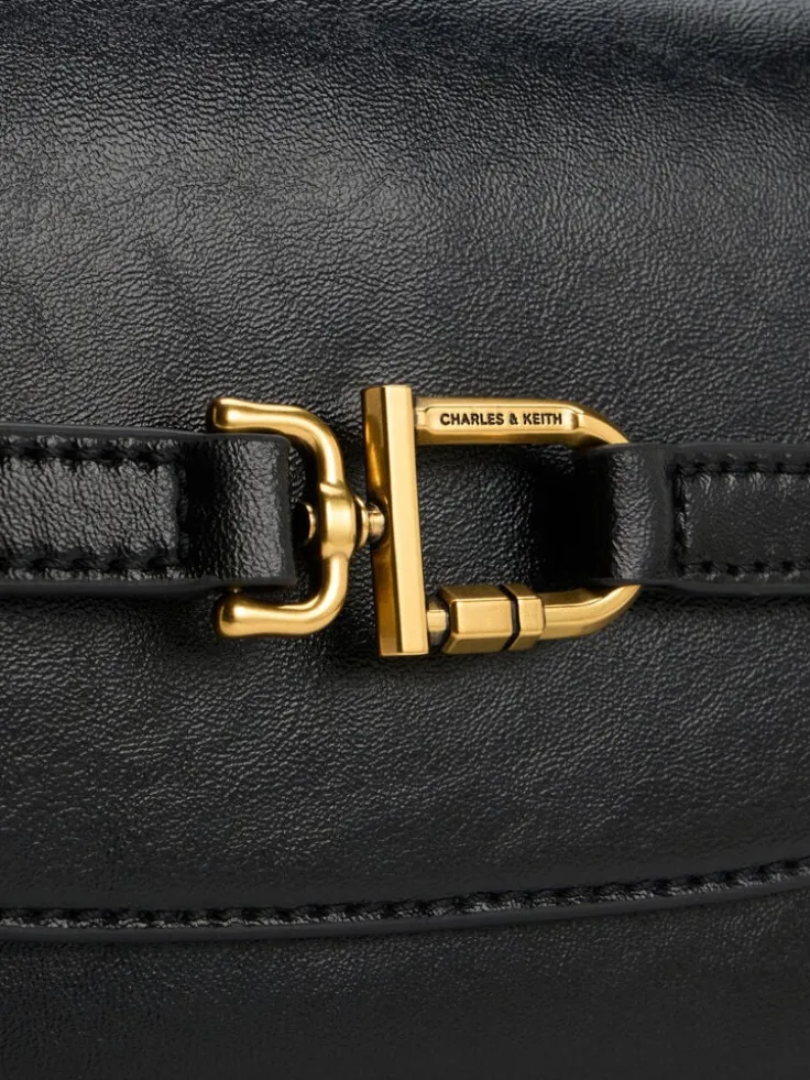 Gwynne Metallic-Accent Saddle Bag